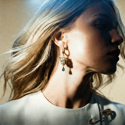 Animal Gold Hoop Earrings - earrings