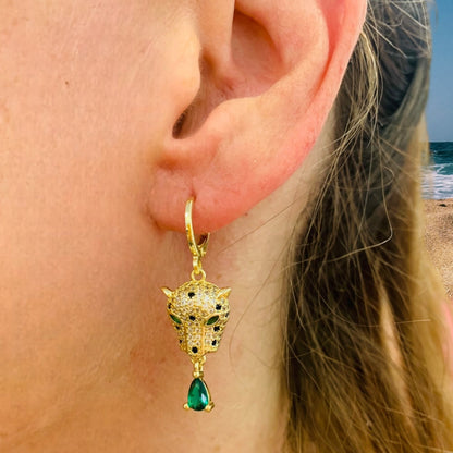 Animal Gold Hoop Earrings-earrings