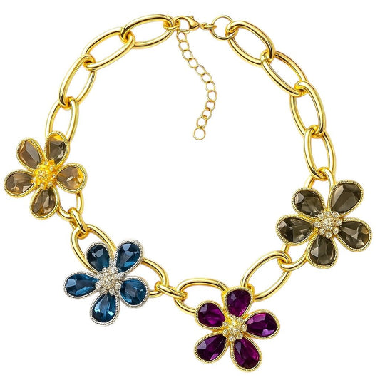 Ballroom Blitz Statement Gold Necklace - 