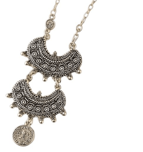 Bespoke 1 of 1 Silver Long French Coin Necklace - 