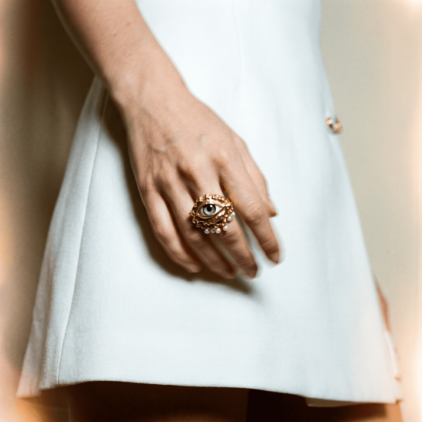 Bright Eyes Adjustable Statement Ring - Ring