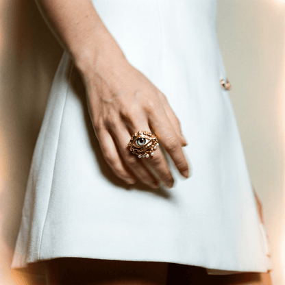 Bright Eyes Adjustable Statement Ring - Ring