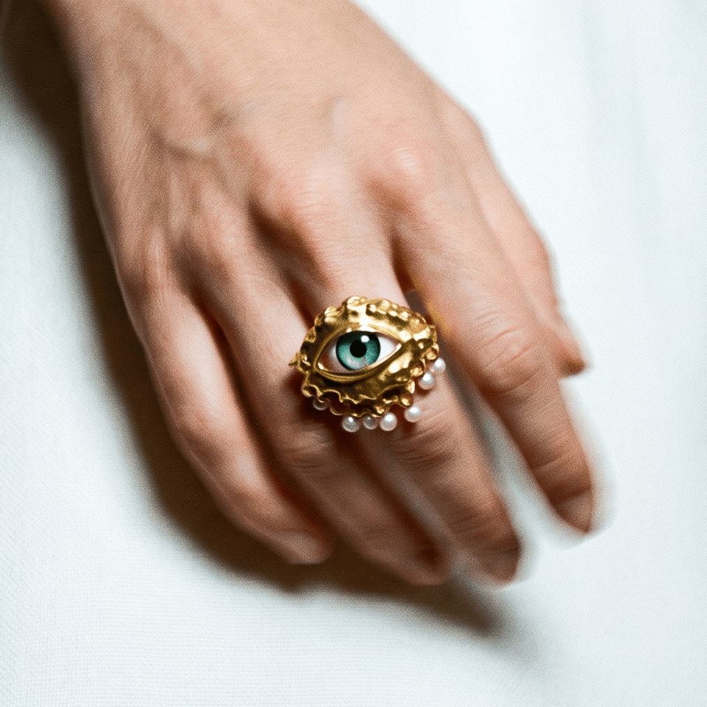 Bright Eyes Adjustable Statement Ring - Ring
