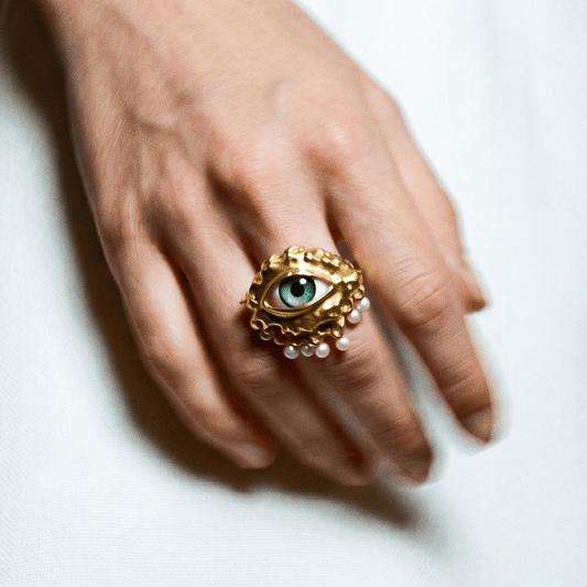 Bright Eyes Adjustable Statement Ring - Ring