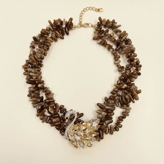 By The Seashore Chocolate Necklace and Brooch - 