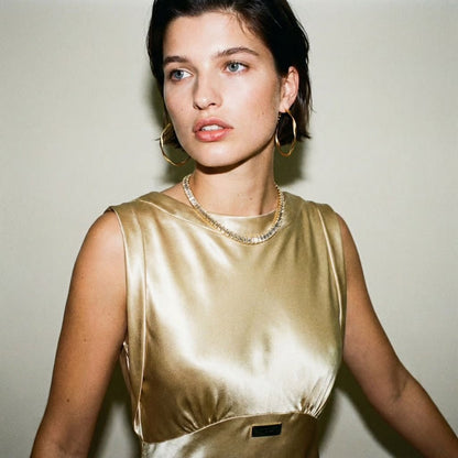 Call Me Tennis Crystal Necklace - 
