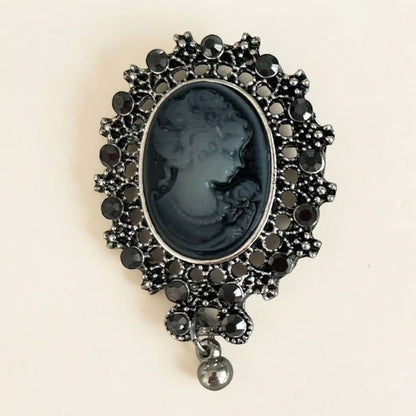 Cameo Antique Silver Brooch - Brooch