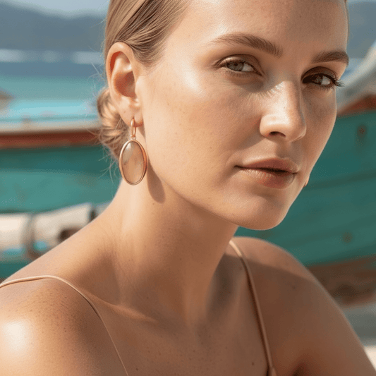 Champagne Sunset Drop Gold Earrings - earrings