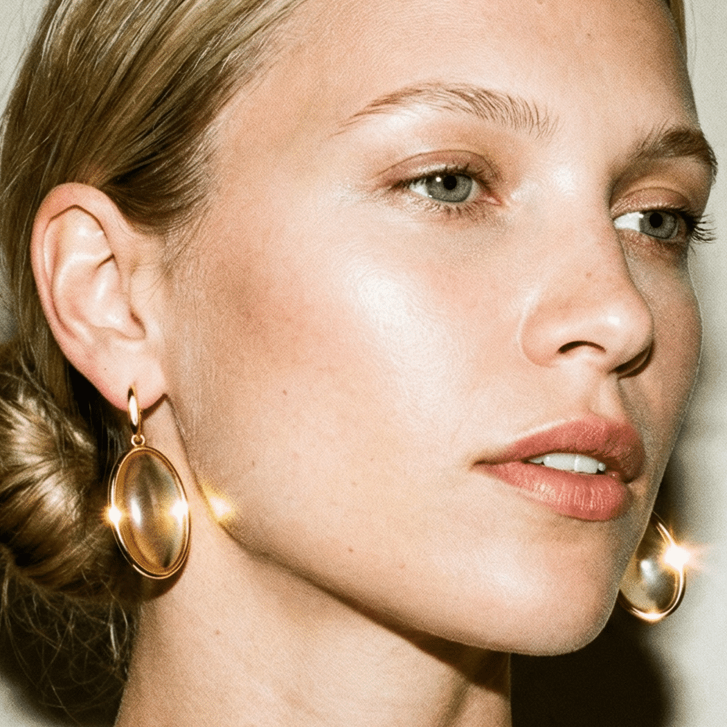 Champagne Sunset Drop Gold Earrings - earrings
