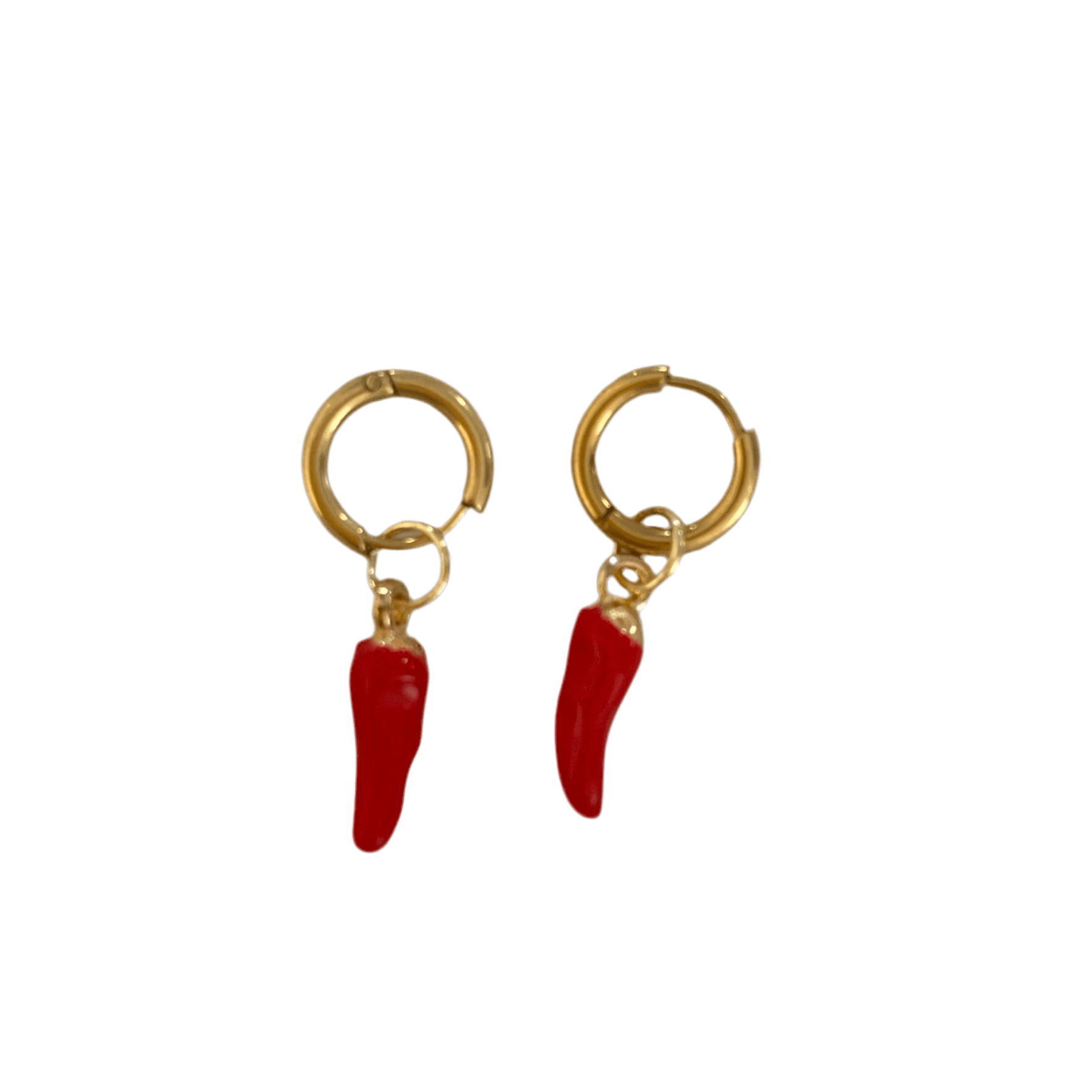 Chilli Gold Huggy Earrings - earrings