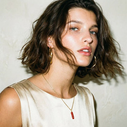 Chilli Gold Necklace - earrings