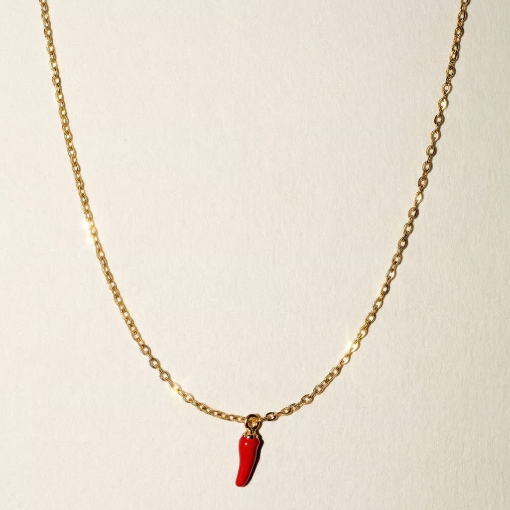Chilli Gold Necklace - earrings
