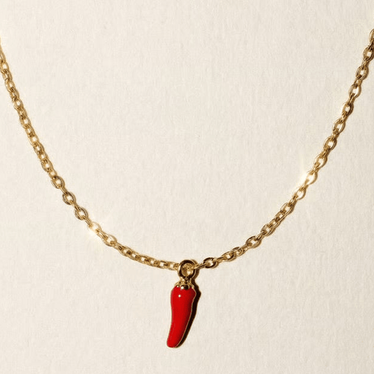 Chilli Gold Necklace - earrings