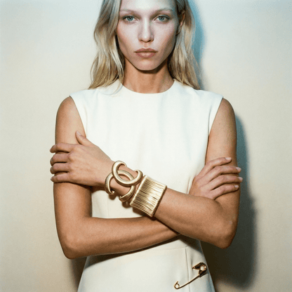 Coco Metal Gold Bangle Set - Bracelet
