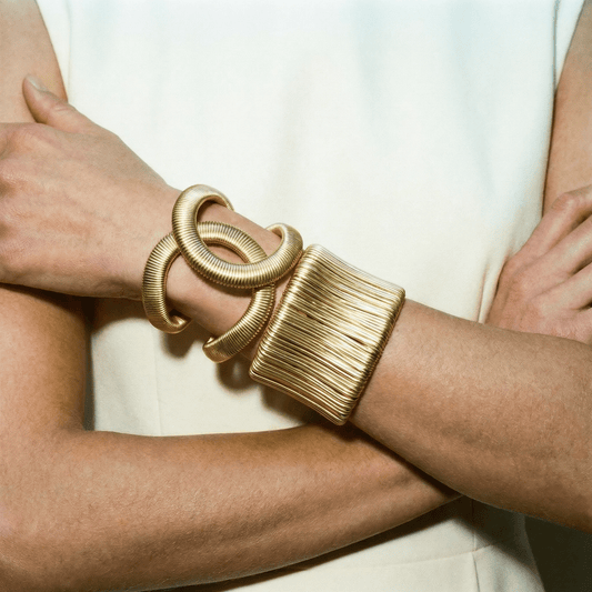 Coco Metal Gold Bangle Set - Bracelet
