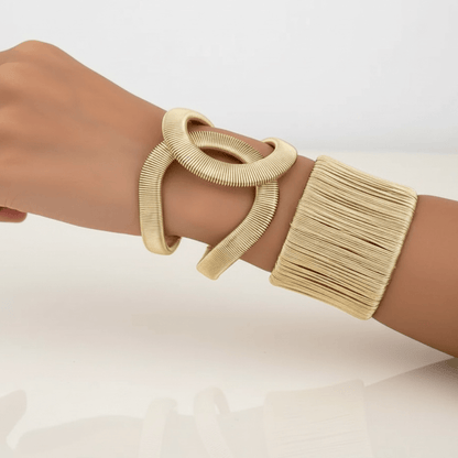 Coco Metal Gold Bangle Set - Bracelet