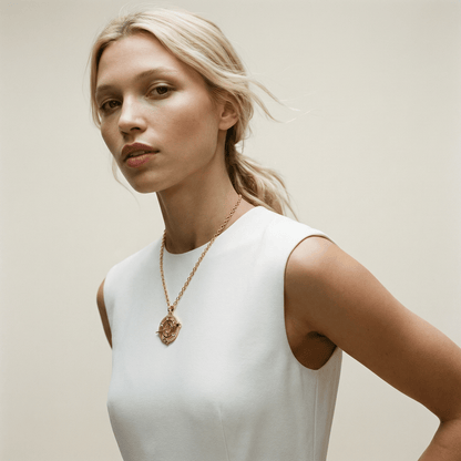 Cosmic Orbit Tarot 18k Gold Plated Pendant Necklace - Necklace