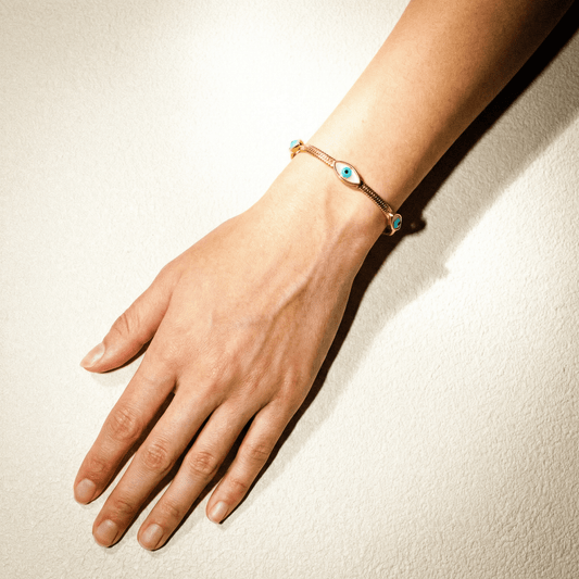 Evil Eye 18k Gold Plated Bracelet - 