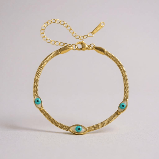Evil Eye 18k Gold Plated Bracelet - 