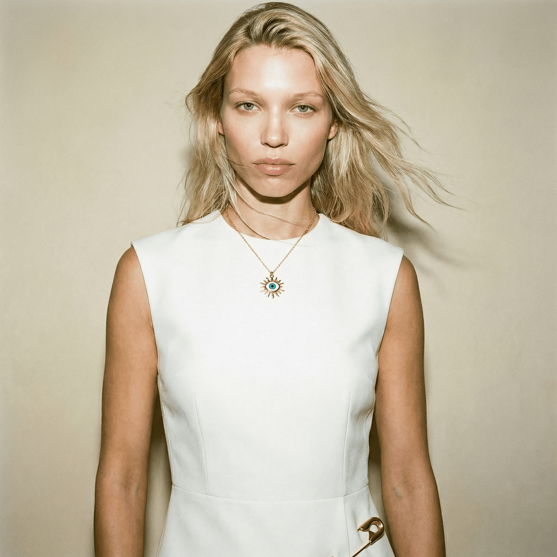Evil Eye Starburst Gold Necklace - Necklace