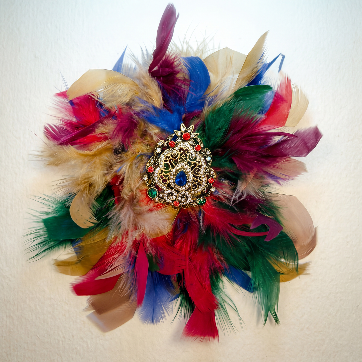 Feathers Rainbow Statement Brooch - Brooch