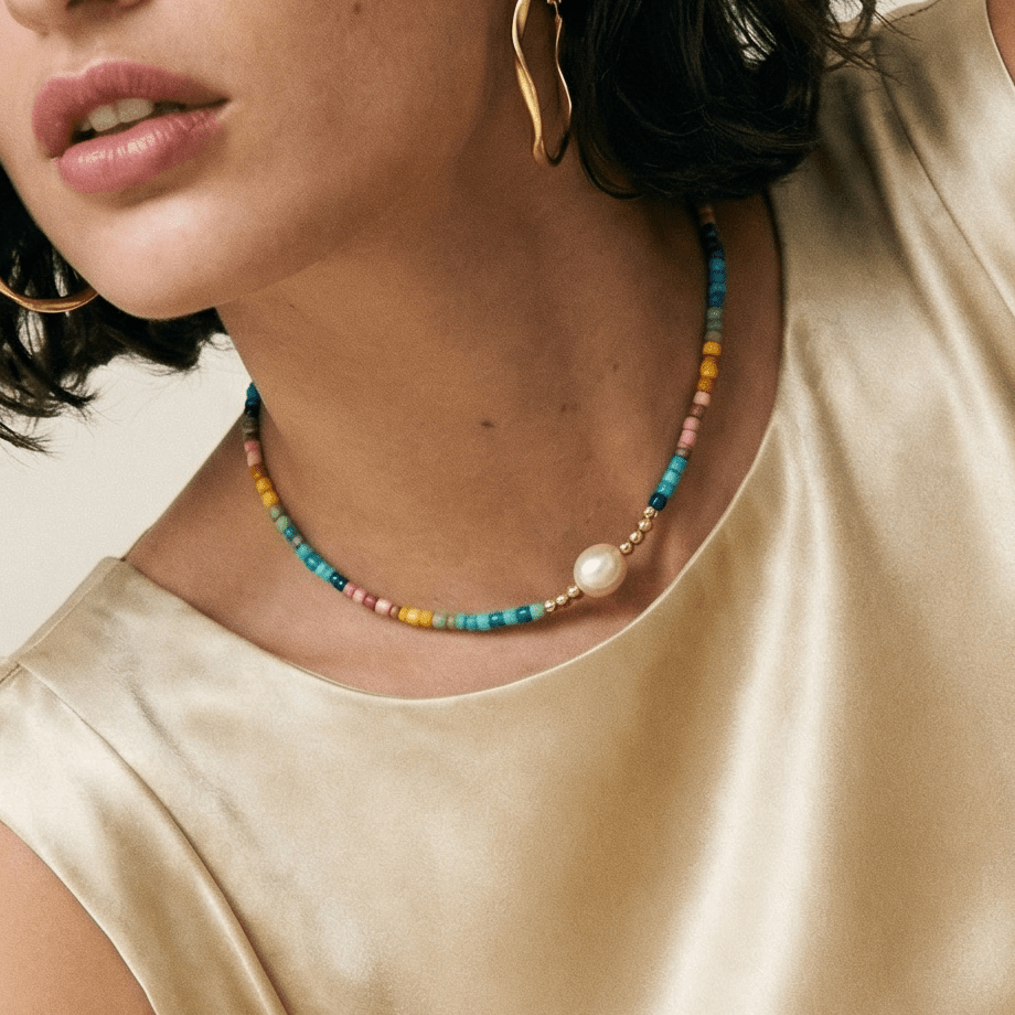 Festival Beaded Necklace (more colours) - Necklace