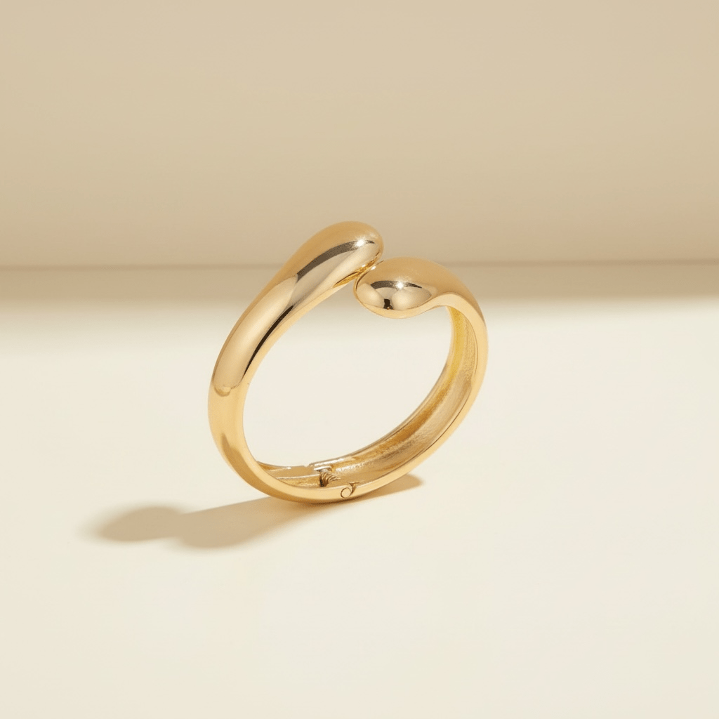 Fluid Gold Plated Bangle - Bracelet
