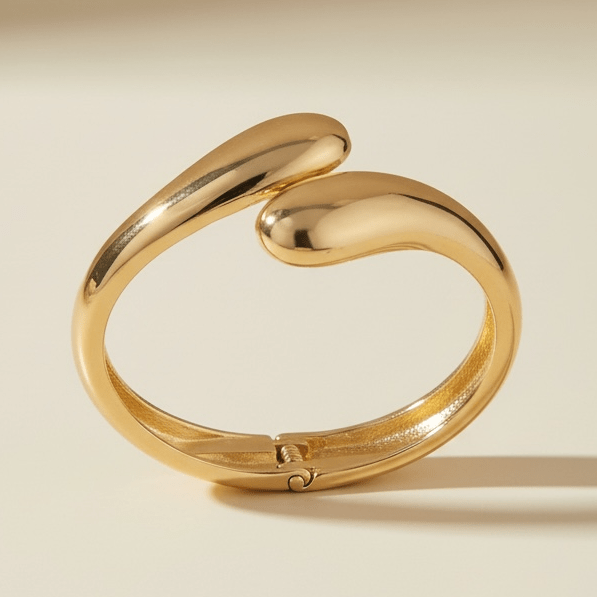 Fluid Gold Plated Bangle - Bracelet