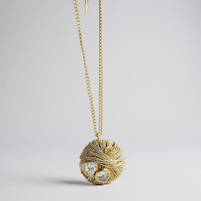 Gold Lurex Vintage Bespoke Necklace - 