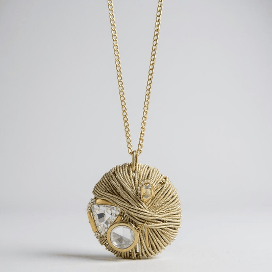 Gold Lurex Vintage Bespoke Necklace -