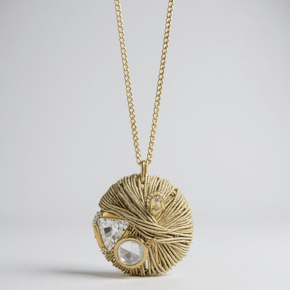 Gold Lurex Vintage Bespoke Necklace - 