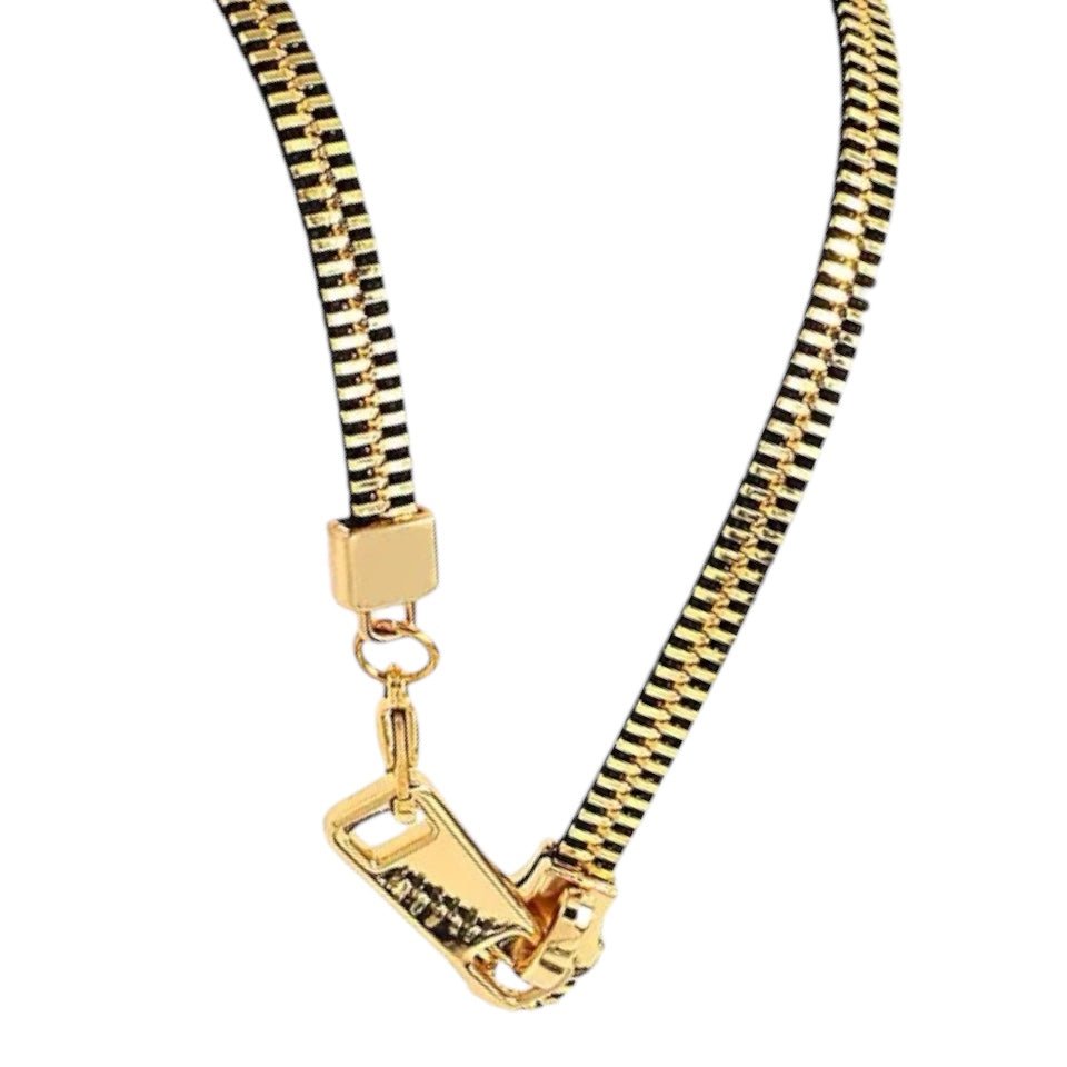 Gold Zip Necklace-