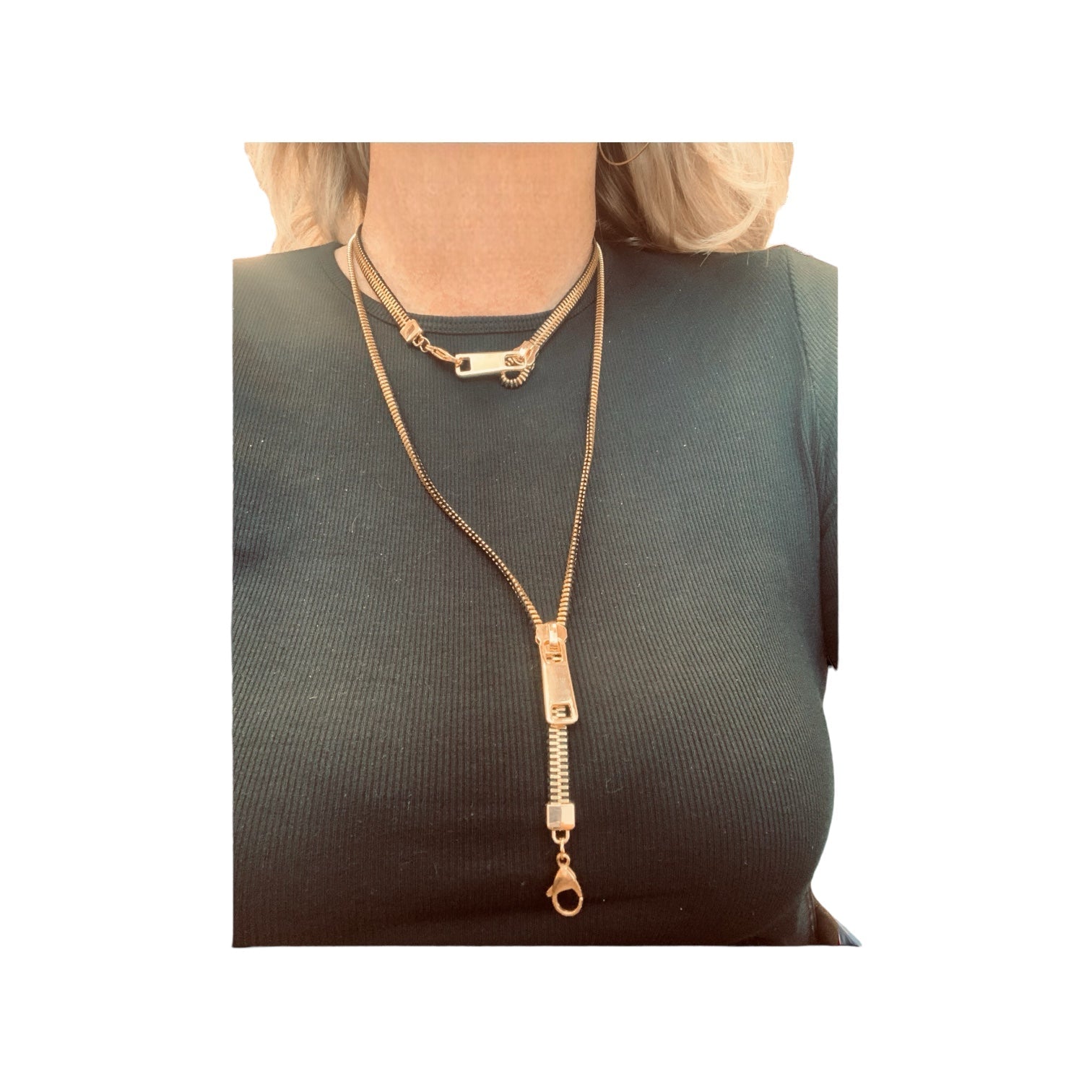 Gold Zip Necklace-Necklace