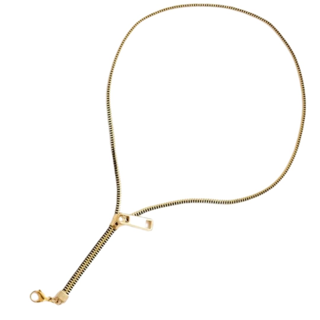 Gold Zip Necklace-Necklace