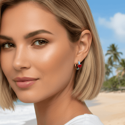 Hand on your Heart Huggy Earrings (more colours) - earrings