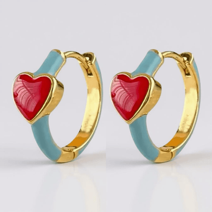 Hand on your Heart Huggy Earrings (more colours) - earrings