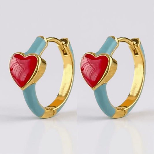 Hand on your Heart Huggy Earrings (more colours) - earrings