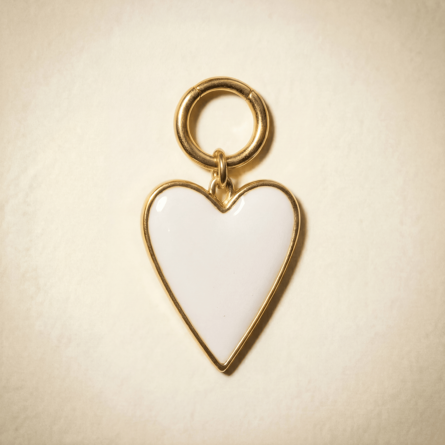 Heart of Glass Black or White Charm - Charm