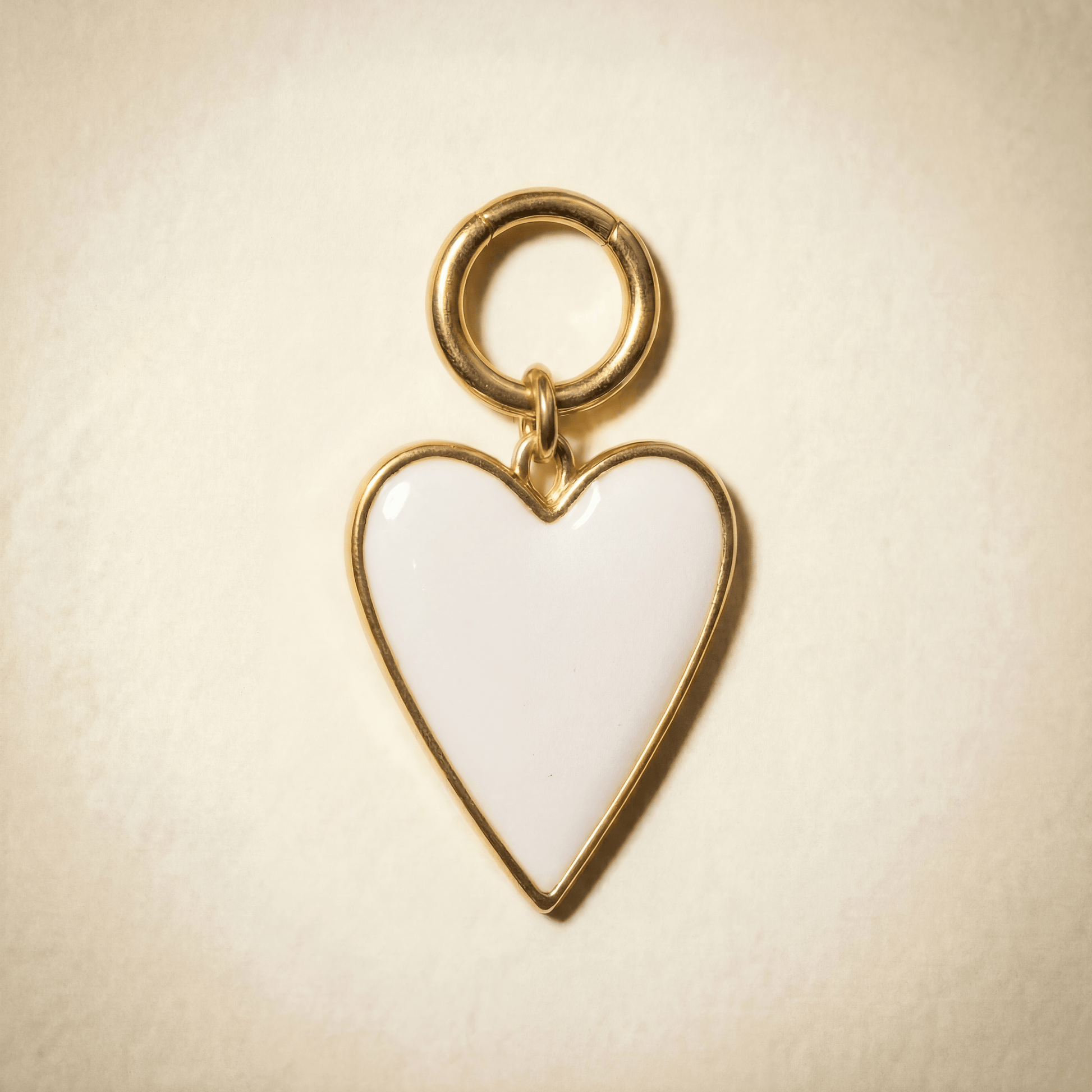 Heart of Glass Black or White Charm - Charm