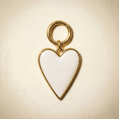 Heart of Glass Black or White Charm - Charm