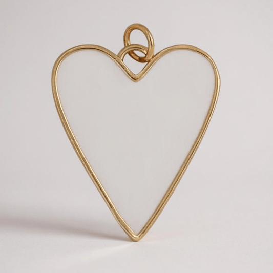 Heart of Glass Black or White Charm - Charm
