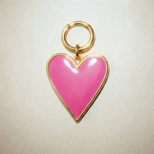 Heart of Glass Neon Pink Charm - 