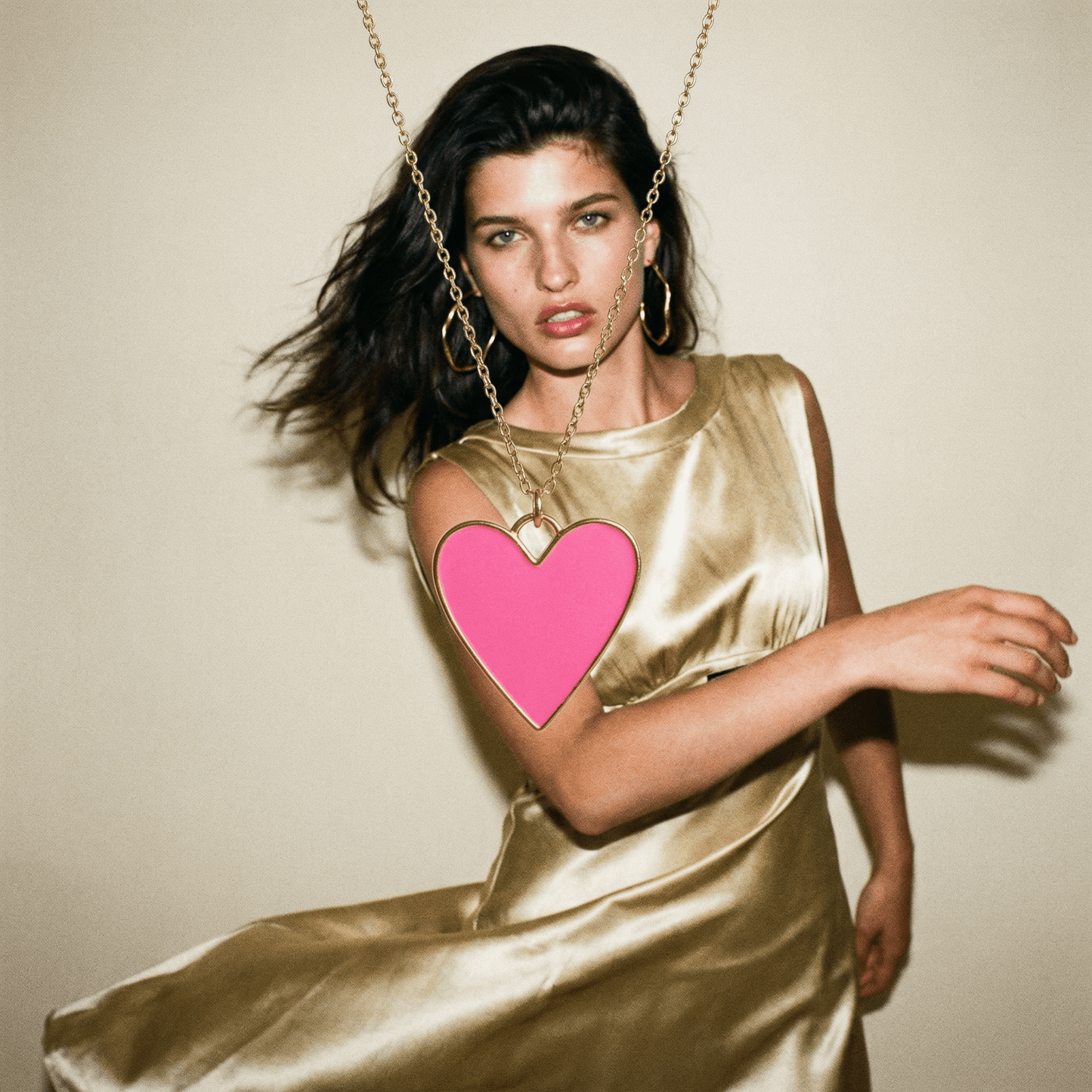 Heart of Glass Neon Pink Charm - 