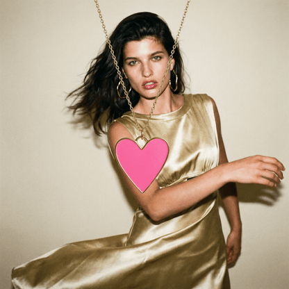 Heart of Glass Neon Pink Charm - 