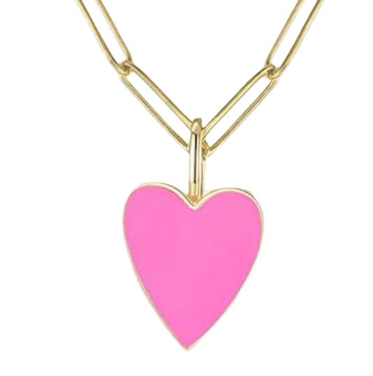 Heart of Glass Neon Pink Charm - 