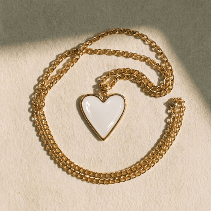 Heart of Glass White Necklace - 