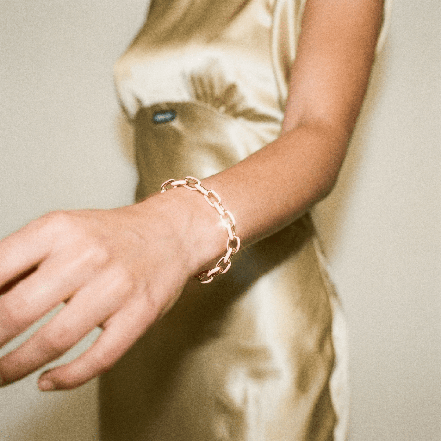 Jolene Enamel and Gold Plated Blush Bracelet - 
