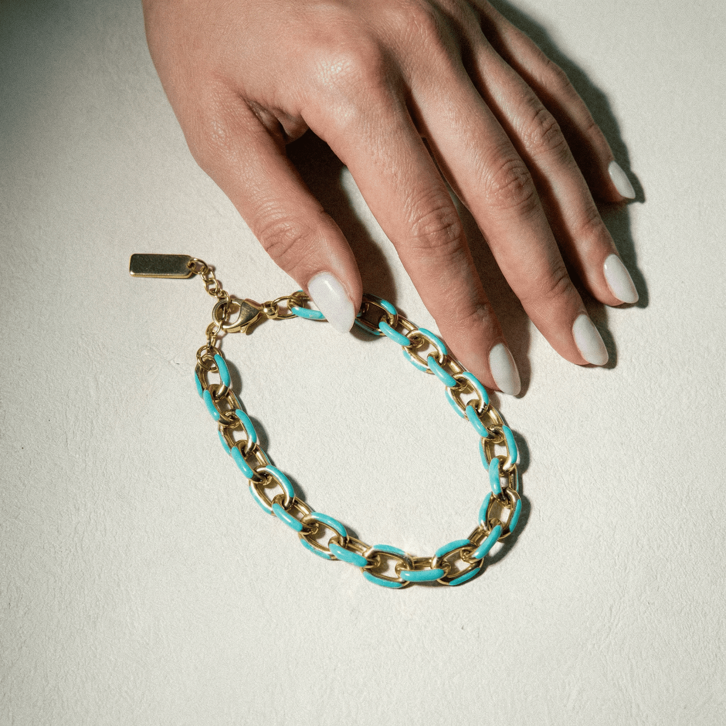Jolene Enamel and Gold Plated Turquoise Bracelet - 