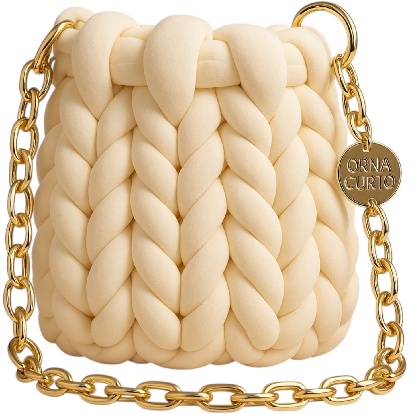 Knitted Cross Body / Shoulder Bag Creamy Milk - 