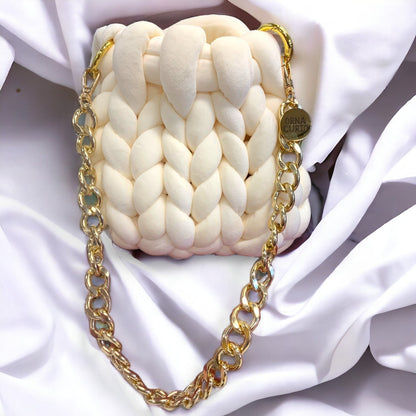 Knitted Cross Body / Shoulder Bag Creamy Milk-